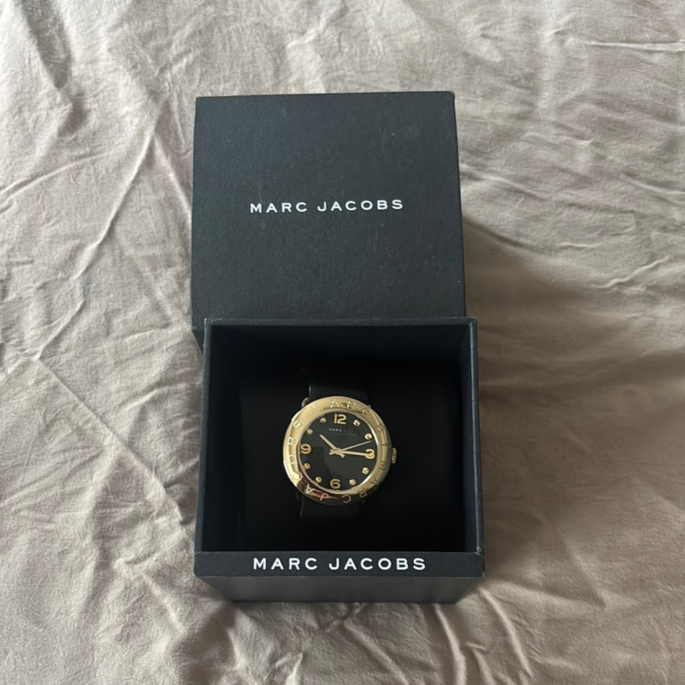 Marc Jacobs Black and Gold Watch